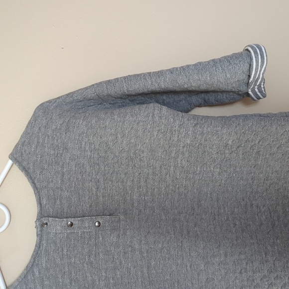 Medium Promod Gray Quilted Elbow Length Sleeve Dress - Picture 14 of 16